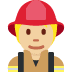 🧑🏼‍🚒 firefighter: medium-light skin tone display on Twitter